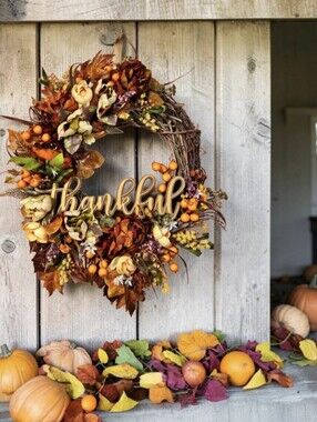 Thankful Fall Floral wreath